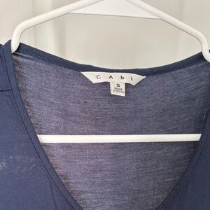 Navy CAbi Key Hole Top